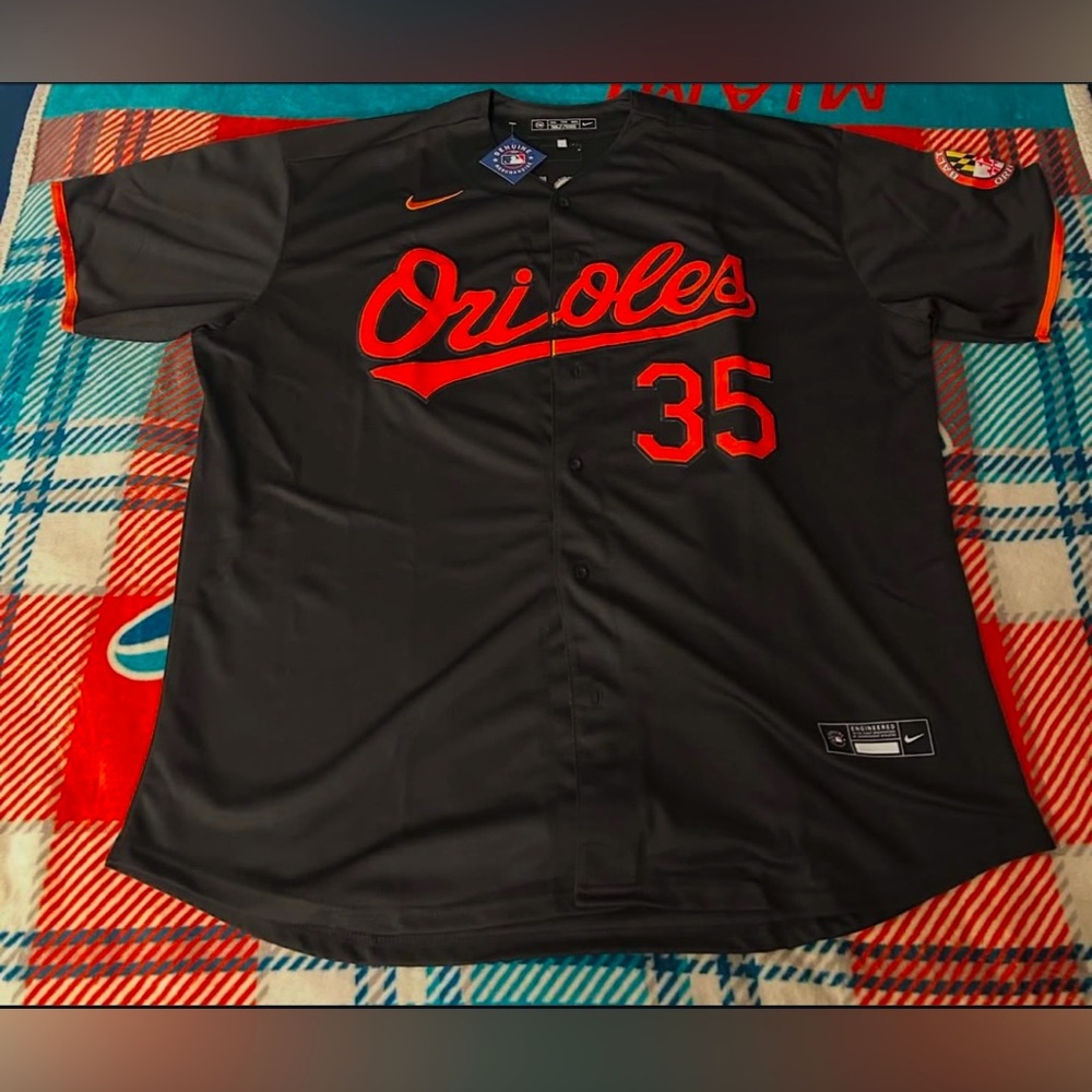 Host Pick Nike Orioles Black and Red Jersey